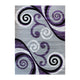 Purple,4' x 5' |#| Modern Distressed Swirl Abstract Style Indoor Area Rug in Purple - 4' x 5'