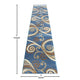 Blue,2' x 11' |#| Modern Distressed Swirl Abstract Style Indoor Area Rug in Blue - 2' x 11'