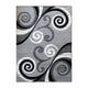 Grey,8' x 10' |#| Modern Distressed Swirl Abstract Style Indoor Area Rug in Grey - 8' x 10'