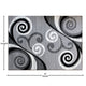 Grey,8' x 10' |#| Modern Distressed Swirl Abstract Style Indoor Area Rug in Grey - 8' x 10'