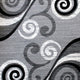 Grey,8' x 10' |#| Modern Distressed Swirl Abstract Style Indoor Area Rug in Grey - 8' x 10'
