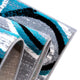 Turquoise,3' x 16' |#| Modern Distressed Swirl Abstract Style Indoor Area Rug in Turquoise - 3' x 16'
