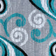 Turquoise,3' x 16' |#| Modern Distressed Swirl Abstract Style Indoor Area Rug in Turquoise - 3' x 16'