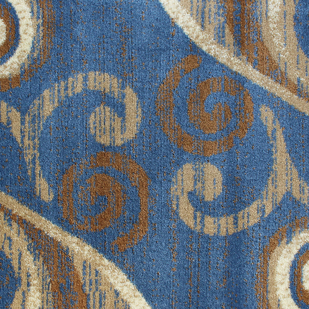 Blue,2' x 3' |#| Modern Distressed Swirl Abstract Style Indoor Area Rug in Blue - 2' x 3'