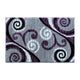 Purple,2' x 3' |#| Modern Distressed Swirl Abstract Style Indoor Area Rug in Purple - 2' x 3'