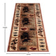2' x 7' |#| Nature Inspired Mother Bear with 2 Cubs Brown Indoor Olefin Area Rug - 2' x 7'
