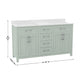 Gray |#| 60 Inch Bathroom Vanity with 2 Sinks, 2 Storage Cabinets, and 6 Drawers in Gray