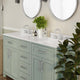 Gray |#| 60 Inch Bathroom Vanity with 2 Sinks, 2 Storage Cabinets, and 6 Drawers in Gray