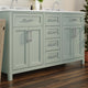 Gray |#| 60 Inch Bathroom Vanity with 2 Sinks, 2 Storage Cabinets, and 6 Drawers in Gray