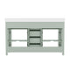 Gray |#| 60 Inch Bathroom Vanity with 2 Sinks, 2 Storage Cabinets, and 6 Drawers in Gray