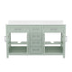 Gray |#| 60 Inch Bathroom Vanity with 2 Sinks, 2 Storage Cabinets, and 6 Drawers in Gray