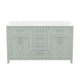 Gray |#| 60 Inch Bathroom Vanity with 2 Sinks, 2 Storage Cabinets, and 6 Drawers in Gray