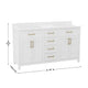 White |#| 60 Inch Bathroom Vanity with 2 Sinks, 2 Storage Cabinets, and 6 Drawers in White
