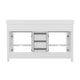 White |#| 60 Inch Bathroom Vanity with 2 Sinks, 2 Storage Cabinets, and 6 Drawers in White