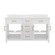 White |#| 60 Inch Bathroom Vanity with 2 Sinks, 2 Storage Cabinets, and 6 Drawers in White