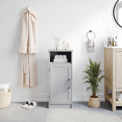 Modern Bathroom Storage Cabinet with Magnetic Close Door and 3 Shelves - View 2