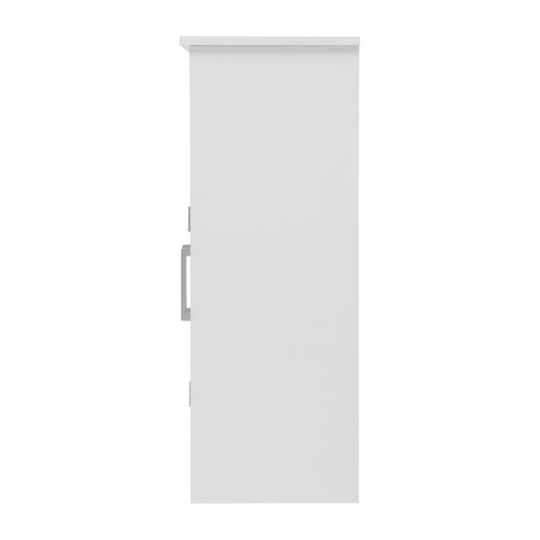 White |#| Modern Bathroom Storage Cabinet with 2 Magnetic Close Doors and Shelves - White