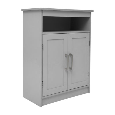 Vega Bathroom Storage Cabinet Organizer with Magnetic Closure Doors, In-Cabinet Adjustable Shelf, and Upper Open Shelf