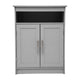 Gray |#| Modern Bathroom Storage Cabinet with 2 Magnetic Close Doors and Shelves - Gray