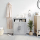 Gray |#| Modern Bathroom Storage Cabinet with 2 Magnetic Close Doors and Shelves - Gray