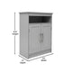 Gray |#| Modern Bathroom Storage Cabinet with 2 Magnetic Close Doors and Shelves - Gray