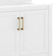 White Frame/Gold Hardware,36" |#| 36" Bathroom Vanity with Sink, Open Storage & Gold Hardware in White