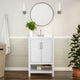 White,24" |#| 24 Inch Bathroom Vanity with Undermount Sink and Open Storage Shelf in White
