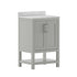 Gray,24" |#| 24 Inch Bathroom Vanity with Undermount Sink and Open Storage Shelf in Gray