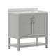 Gray,36" |#| 36 Inch Bathroom Vanity with Undermount Sink and Open Storage Shelf in Gray