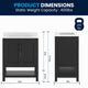 Black Frame/Black Hardware,30" |#| 30" Bathroom Vanity with Sink, Open Storage & Black Hardware in Black