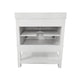 White Frame/Black Hardware,30" |#| 30" Bathroom Vanity with Sink, Open Storage & Black Hardware in White