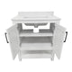 White Frame/Black Hardware,30" |#| 30" Bathroom Vanity with Sink, Open Storage & Black Hardware in White