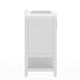 White Frame/Black Hardware,30" |#| 30" Bathroom Vanity with Sink, Open Storage & Black Hardware in White