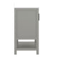 Gray Frame/Black Hardware,36" |#| 36" Bathroom Vanity with Sink, Open Storage & Black Hardware in Gray