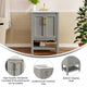 Gray Frame/Gold Hardware,24" |#| 24" Bathroom Vanity with Sink, Open Storage & Gold Hardware in Gray