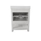 White Frame/Gold Hardware,24" |#| 24" Bathroom Vanity with Sink, Open Storage & Gold Hardware in White