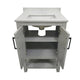 Gray Frame/Black Hardware,24" |#| 24" Bathroom Vanity with Sink, Open Storage & Black Hardware in Gray