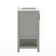Gray Frame/Black Hardware,24" |#| 24" Bathroom Vanity with Sink, Open Storage & Black Hardware in Gray