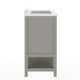 Gray Frame/Gold Hardware,30" |#| 30" Bathroom Vanity with Sink, Open Storage & Gold Hardware in Gray