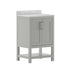 Vega Bathroom Vanity with Sink Combo, Storage Cabinet with Soft Close Doors and Open Shelf, Carrara Marble Finish Countertop