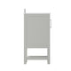 Gray,24" |#| 24 Inch Bathroom Vanity with Undermount Sink and Open Storage Shelf in Gray