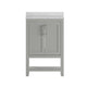 Gray,24" |#| 24 Inch Bathroom Vanity with Undermount Sink and Open Storage Shelf in Gray