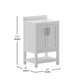 White,24" |#| 24 Inch Bathroom Vanity with Undermount Sink and Open Storage Shelf in White