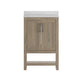 Brown,24" |#| 24 Inch Bathroom Vanity with Undermount Sink and Open Storage Shelf in Brown