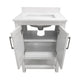 White,24" |#| 24 Inch Bathroom Vanity with Undermount Sink and Open Storage Shelf in White