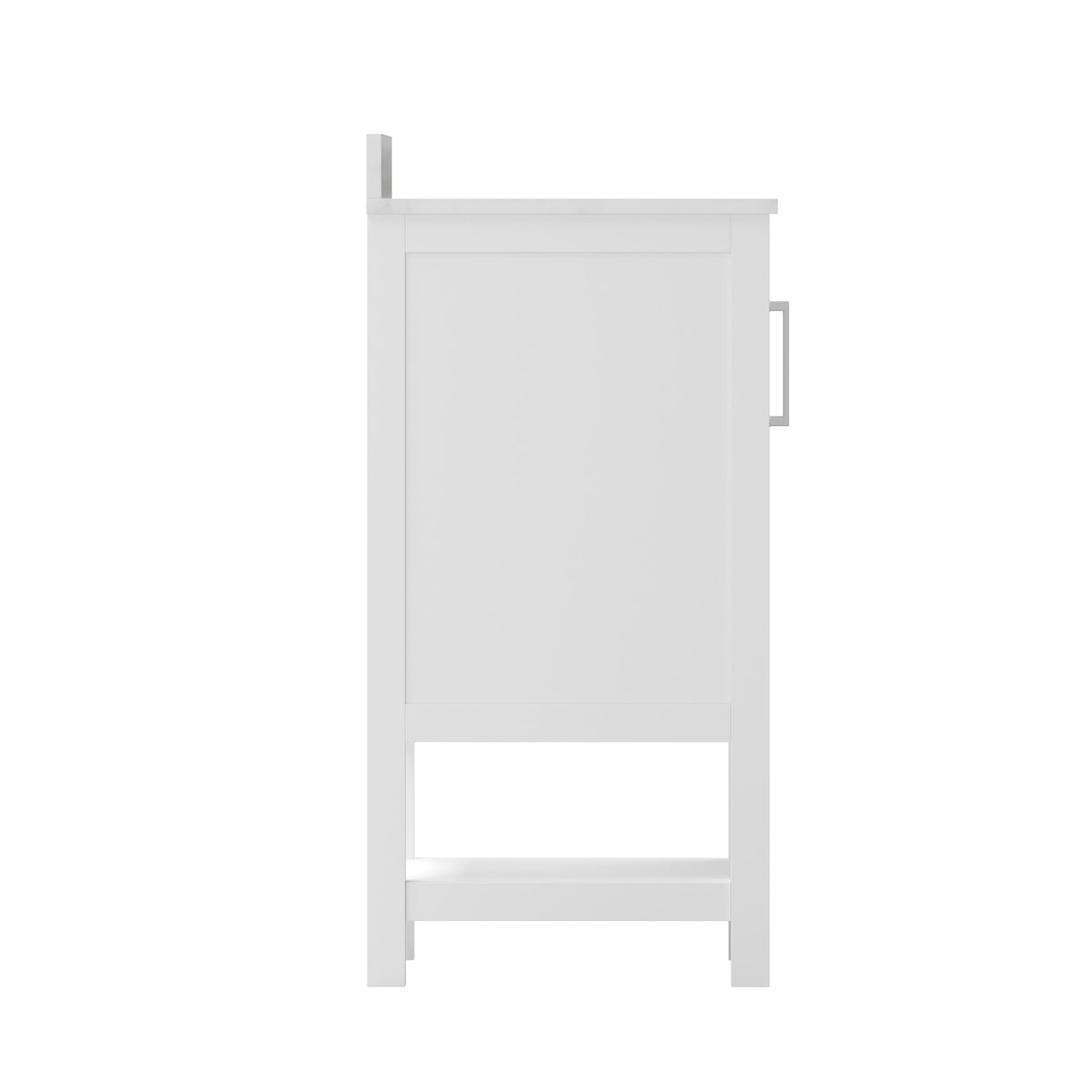 White,24" |#| 24 Inch Bathroom Vanity with Undermount Sink and Open Storage Shelf in White