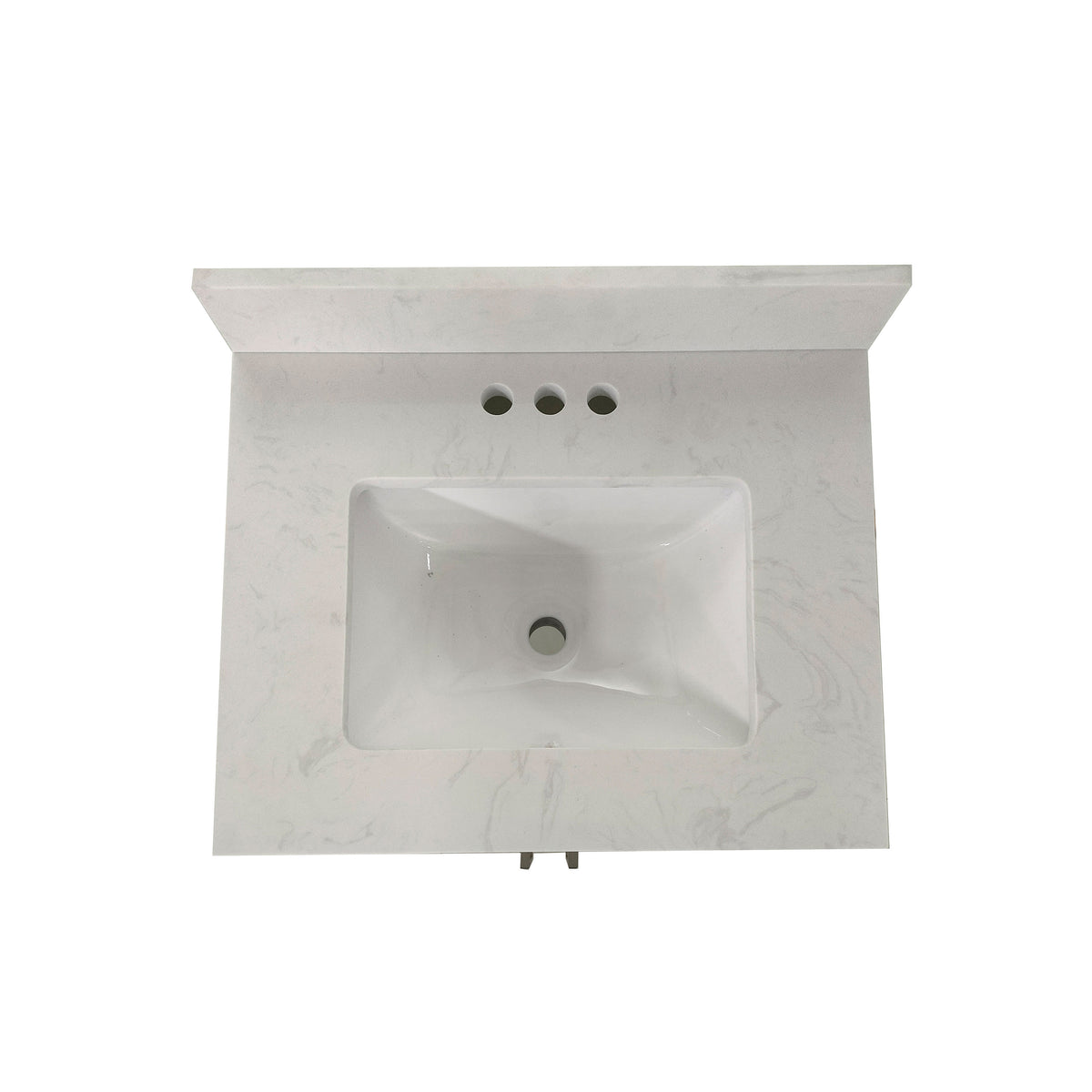 White,24" |#| 24 Inch Bathroom Vanity with Undermount Sink and Open Storage Shelf in White