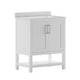White,30" |#| 30 Inch Bathroom Vanity with Undermount Sink and Open Storage Shelf in White