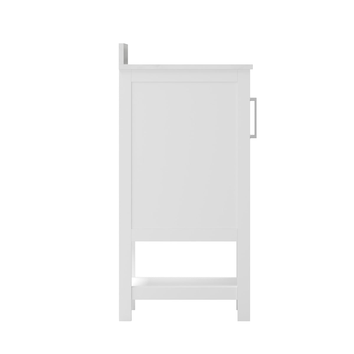 White,30" |#| 30 Inch Bathroom Vanity with Undermount Sink and Open Storage Shelf in White