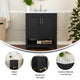 Black Frame/Nickel Hardware,30" |#| 30 Inch Bathroom Vanity with Undermount Sink and Open Storage Shelf in Black